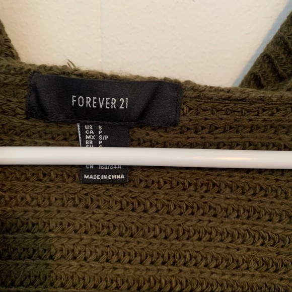 Forever 21 Long Green Cardigan - Picture 4 of 4